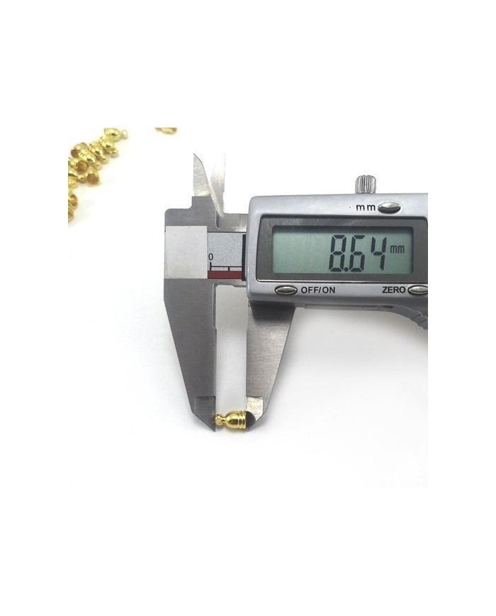 8mm Huni Boncuk Kapak - Gold - 10 Adet