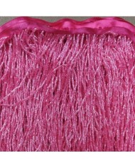 1 Metre - Boncuklu 15 cm - Püskül Saçak Pembe