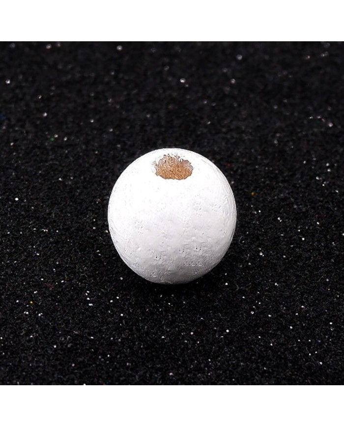 Ahşap Boncuk - 1 Kg Beyaz