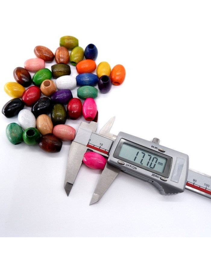 Ahşap Boncuk Tombul Arpa  1 Kg Turuncu