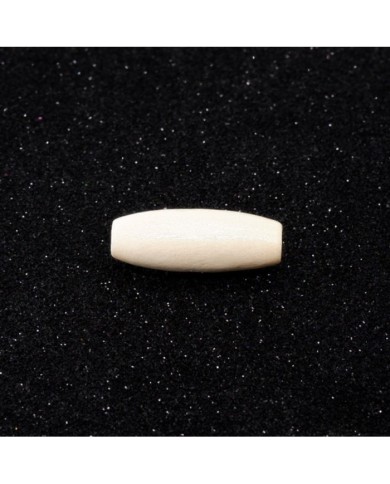 Ahşap Boncuk Arpa İnce Yassı - 1 Kilogram Beyaz