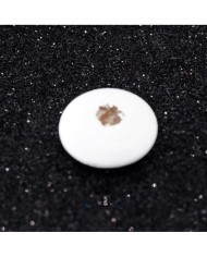 Ahşap Yassı Yuvarlak Boncuk - 1 Kilogram Beyaz