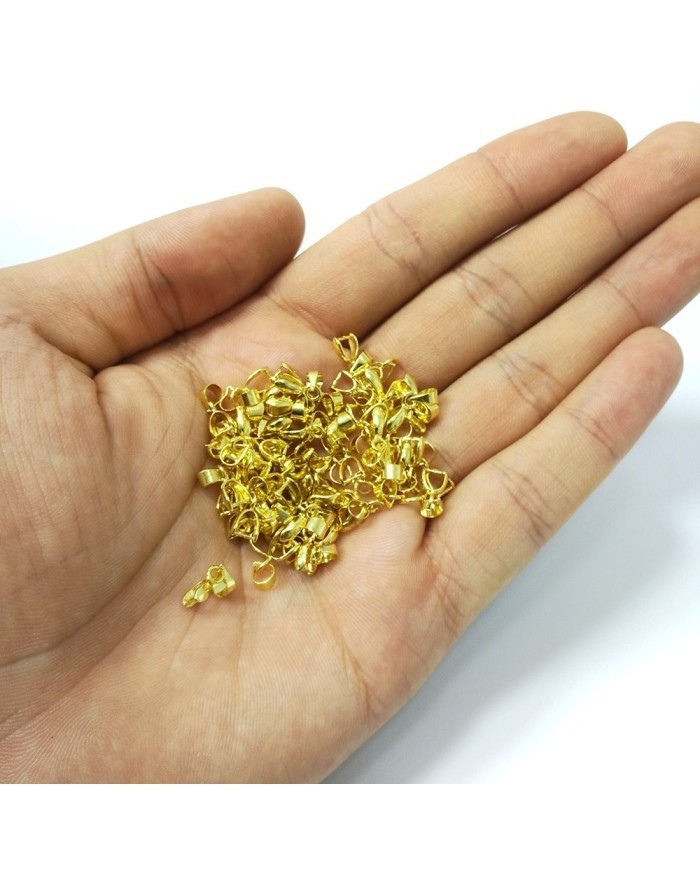10 Adet -Reçine Epoksi Takı Kıskacı - Gold