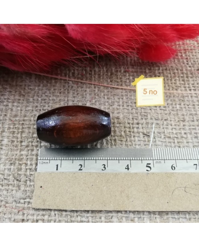 5no - Ahşap Boncuk - 1 Kg - Taba