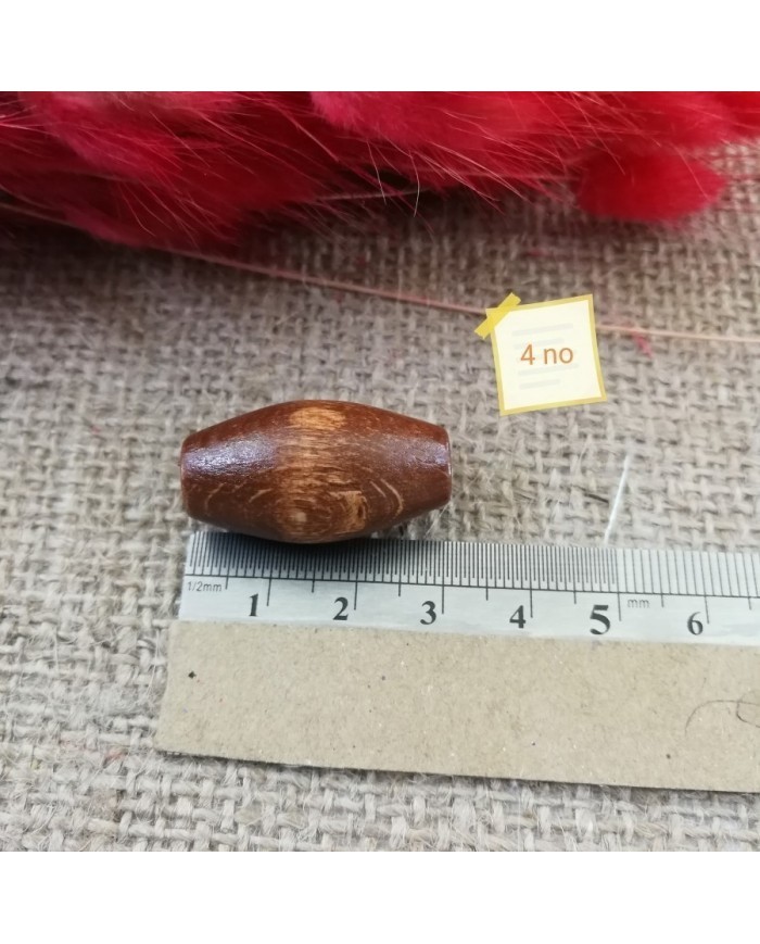 4no - Ahşap Boncuk - 1 Kg - Siyah