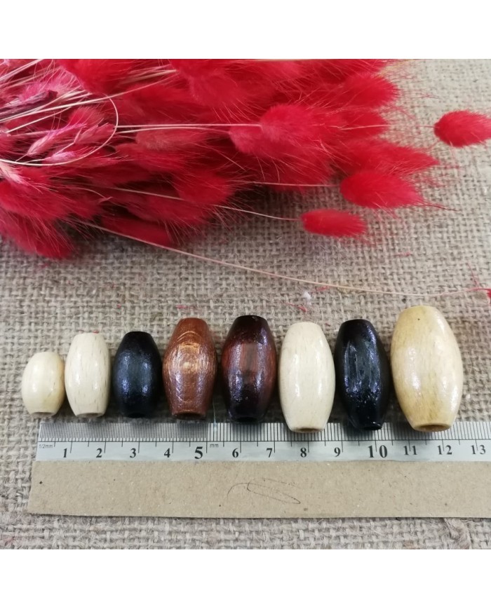 1no - Ahşap Boncuk - 1 Kg - Bej