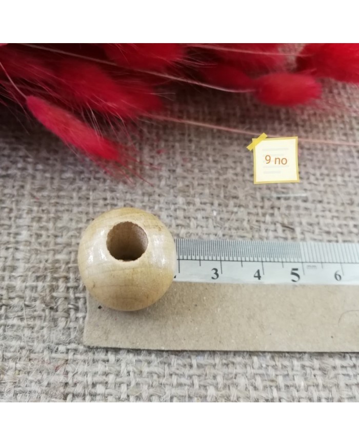 Ahşap Boncuk - 1 Kg -No:9 - Bej