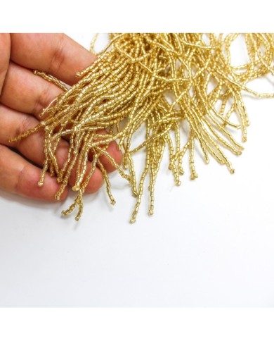 10 Metre - Boncuklu 15 cm - Püskül Saçak Gold
