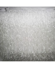 10 Metre - Boncuklu 15 cm - Püskül Saçak Şeffaf