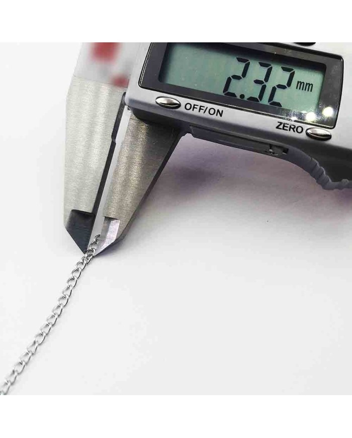 Kolye  Zinciri Gümüş Kaplama 2.32mm - 10 mt