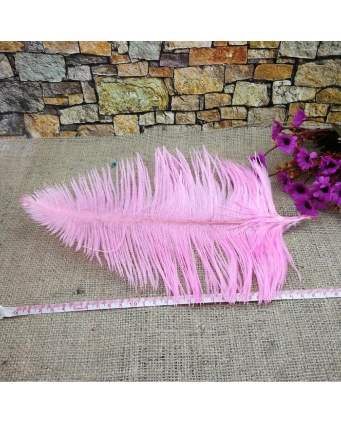 Tekli Kuş Tüyü Kısa - Pembe- 25/30 cm