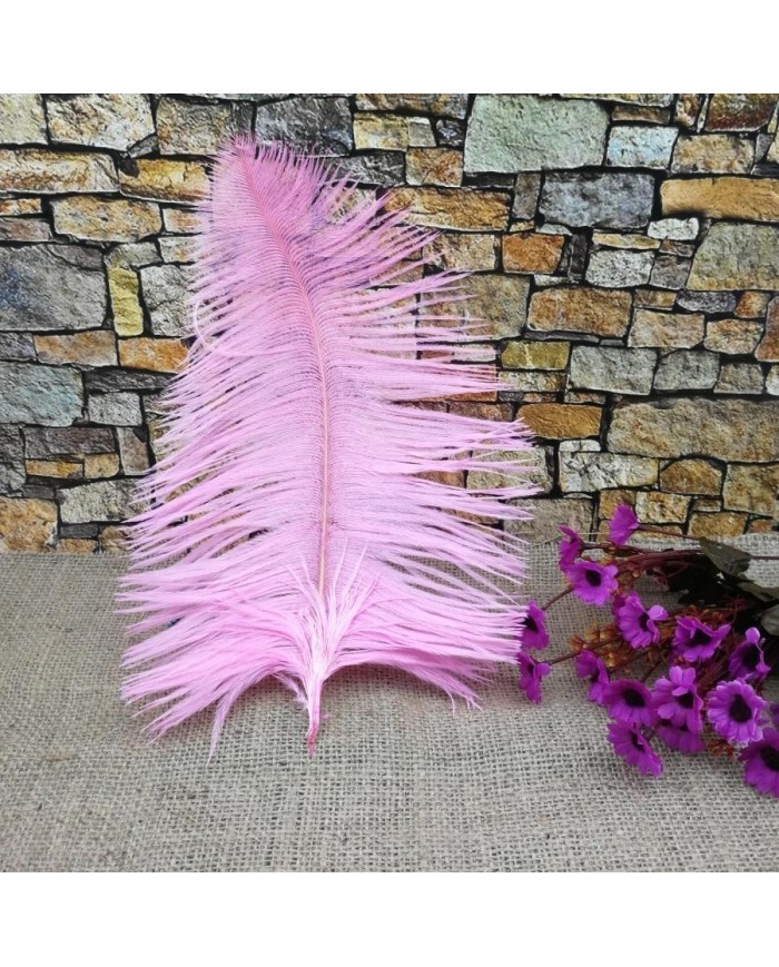 Tekli Kuş Tüyü Kısa - Pembe- 25/30 cm