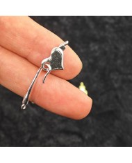 Kalpli Kanca Model Geçmeli Kapama - Gümüş