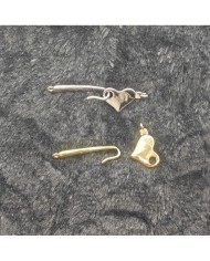 Kalpli Kanca Model Geçmeli Kapama - Gümüş