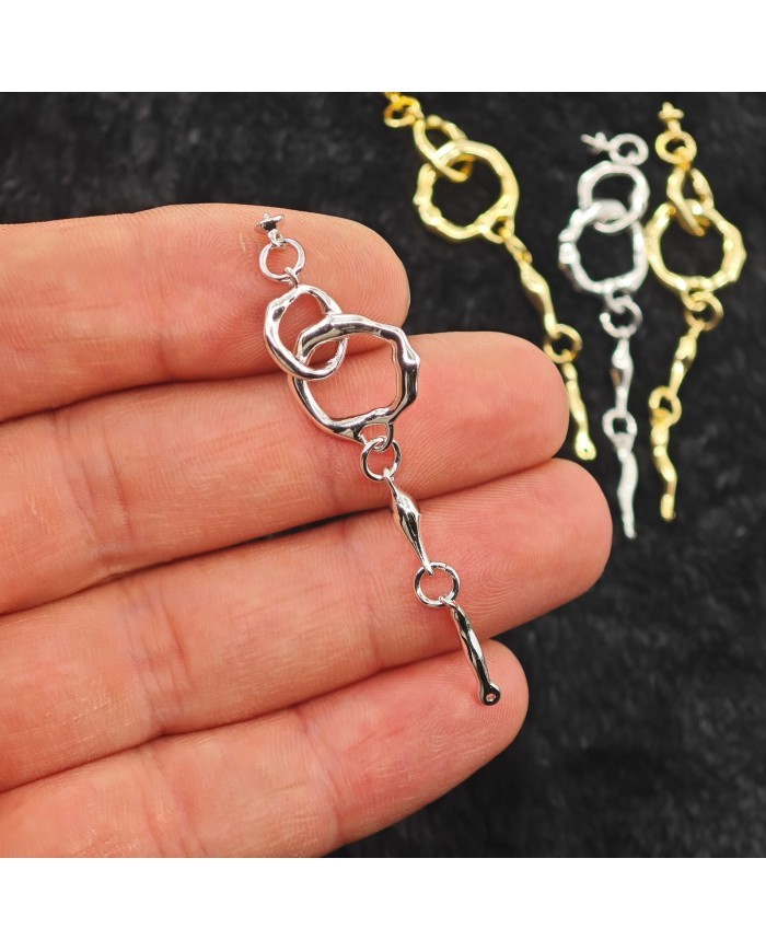 Geçmeli Sallantılı Takı Kapama - Gümüş