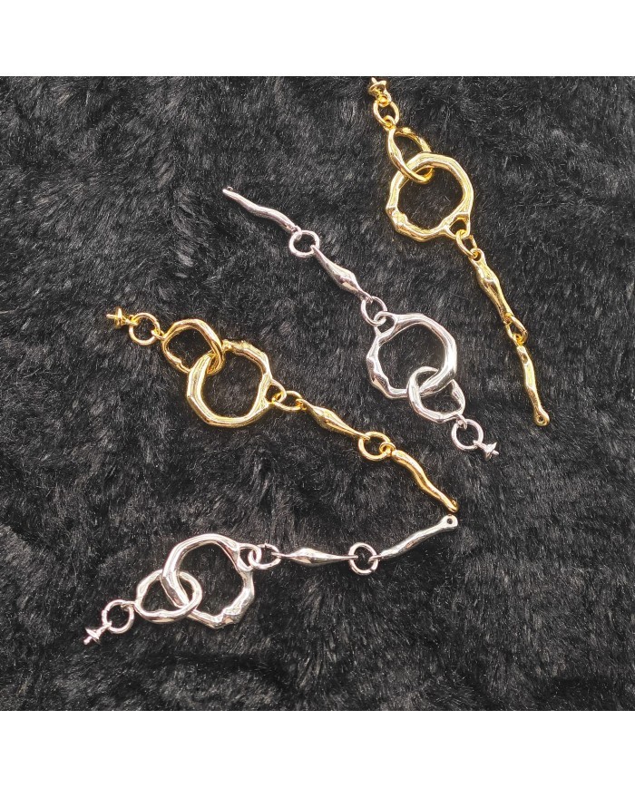 Geçmeli Sallantılı Takı Kapama - Gümüş