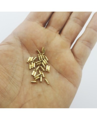 Huni Boncuk Kapak - Boncuk Şapkası - 6 mm - Gold -  50 Adet