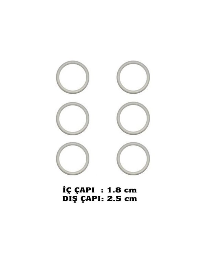 Başlama Halkası  Plastik  1.8x2.5 cm No 2 - 50 adet