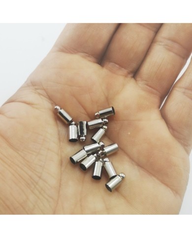 Huni Boncuk Kapak - Boncuk Şapkası - 9 mm - Gümüş - 10 Adet