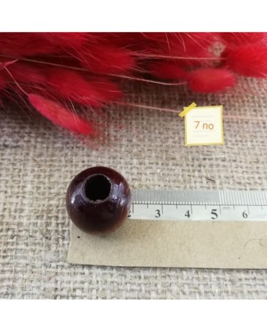 Ahşap Boncuk - 1 Kg -No:7 - Kahverengi