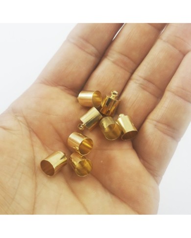 Huni Boncuk Kapak - Boncuk Şapkası - 11 mm - Gold - 10 Adet