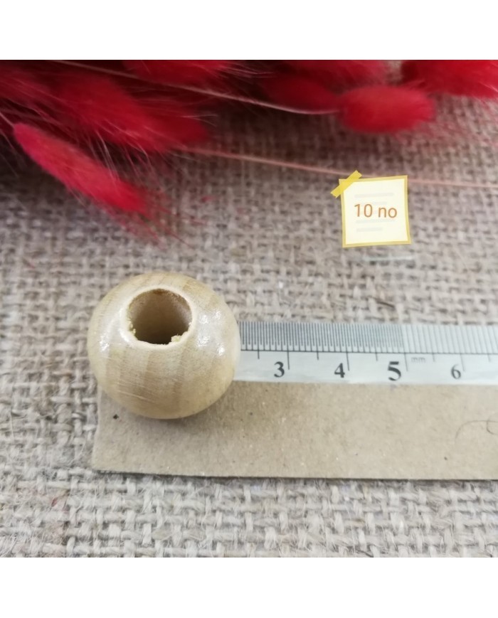Ahşap Boncuk - 1 Kg -No:10 - Kahverengi