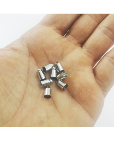 Huni Boncuk Kapak - Boncuk Şapkası - 9 mm - Gümüş - 50 Adet