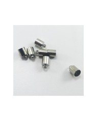 10 mm Huni Boncuk Kapak - Boncuk Şapkası -  Gümüş - 25 Adet