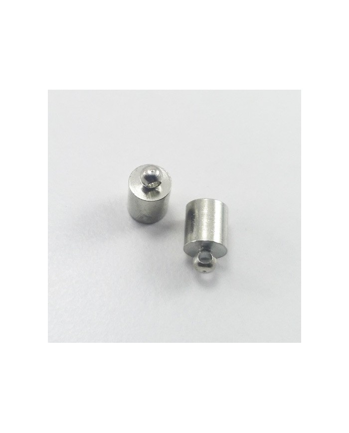 10 mm Huni Boncuk Kapak - Boncuk Şapkası -  Gümüş - 25 Adet