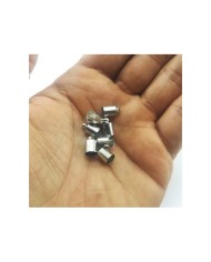 10 mm Huni Boncuk Kapak - Boncuk Şapkası -  Gümüş - 50 Adet