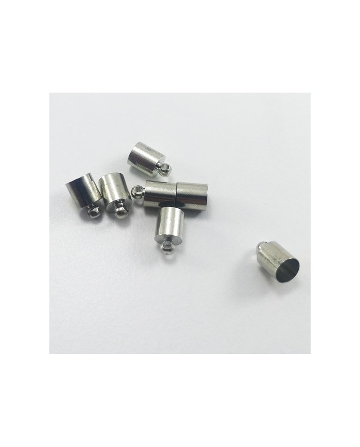 10 mm Huni Boncuk Kapak - Boncuk Şapkası -  Gümüş - 50 Adet