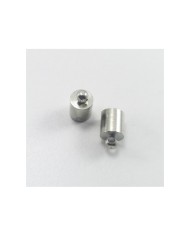 10 mm Huni Boncuk Kapak - Boncuk Şapkası -  Gümüş - 50 Adet