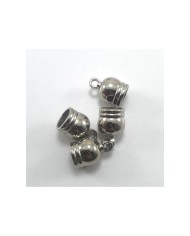 17 mm Huni Boncuk Kapak - Boncuk Şapkası - Gümüş- 50 Adet