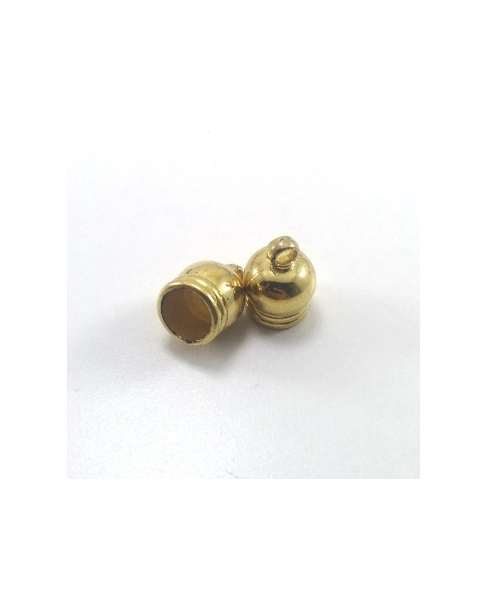 17 mm Huni Boncuk Kapak - Boncuk Şapkası - Gold- 10 Adet