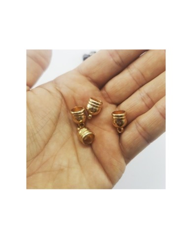 14 mm Huni Boncuk Kapak - Boncuk Şapkası - Rose - 10 Adet