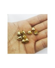 10mm Huni Boncuk Kapak - Boncuk Şapkası -  Gold - 50 Adet