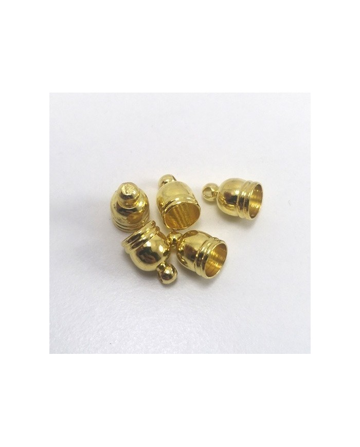 10mm Huni Boncuk Kapak - Boncuk Şapkası -  Gold - 50 Adet