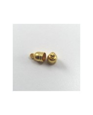 9mm Huni Boncuk Kapak - Boncuk Şapkası -  Gold - 10 Adet