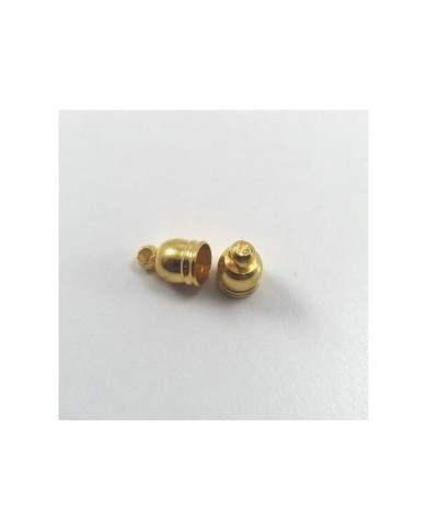 9mm Huni Boncuk Kapak - Boncuk Şapkası -  Gold - 25 Adet