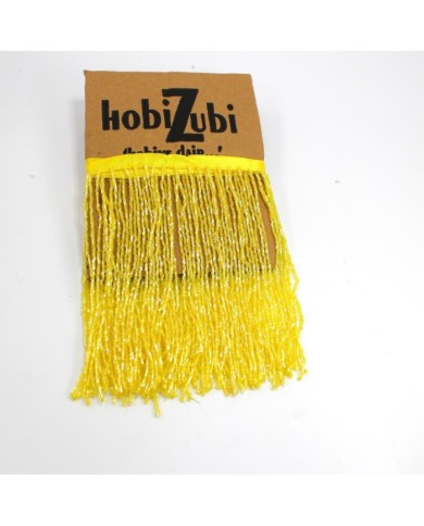 10 Metre - Boncuklu 15 - cm Püskül Saçak - Civ Civ Sarı