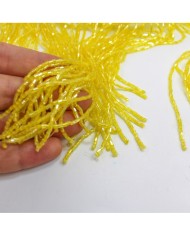 10 Metre - Boncuklu 15 - cm Püskül Saçak - Civ Civ Sarı