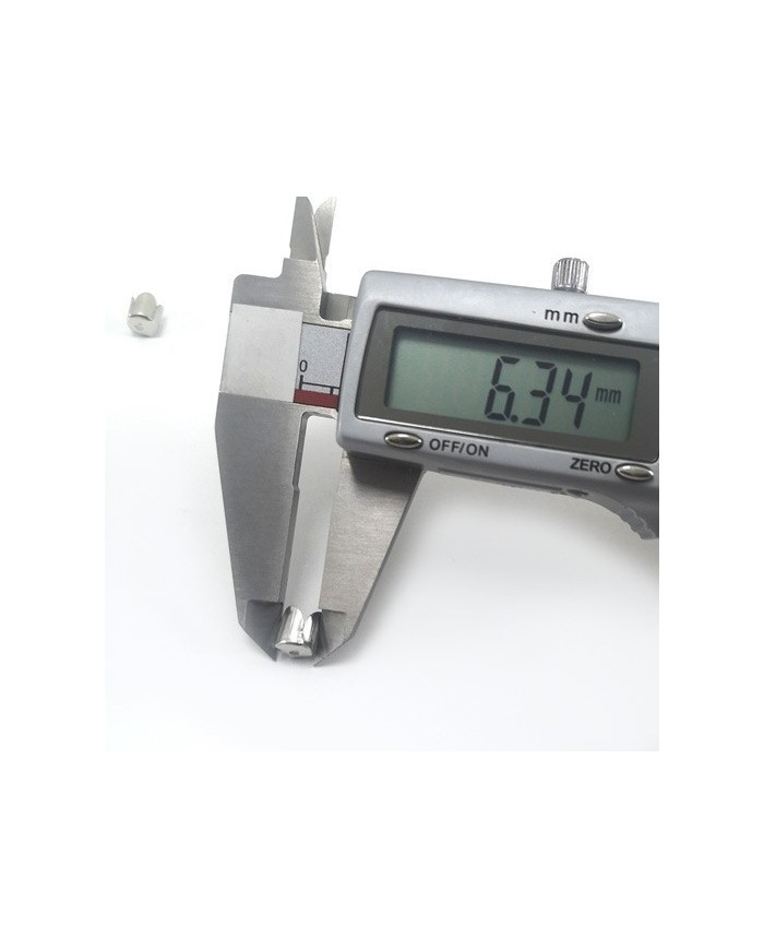 7 mm Huni Boncuk Kapak - Boncuk Şapkası - Gümüş - 10 Adet