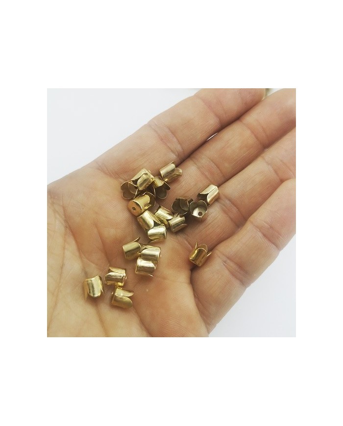 7 mm Huni Boncuk Kapak - Boncuk Şapkası - Gümüş - 25 Adet