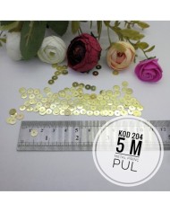 Metal Pirinç Pul - M204  -  5mm 1Kg - Gold