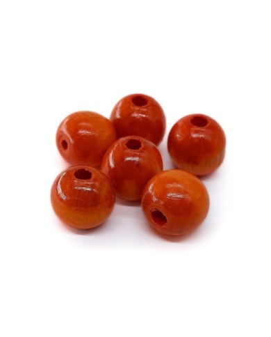 Ahşap Boncuk - 1 Kg Turuncu