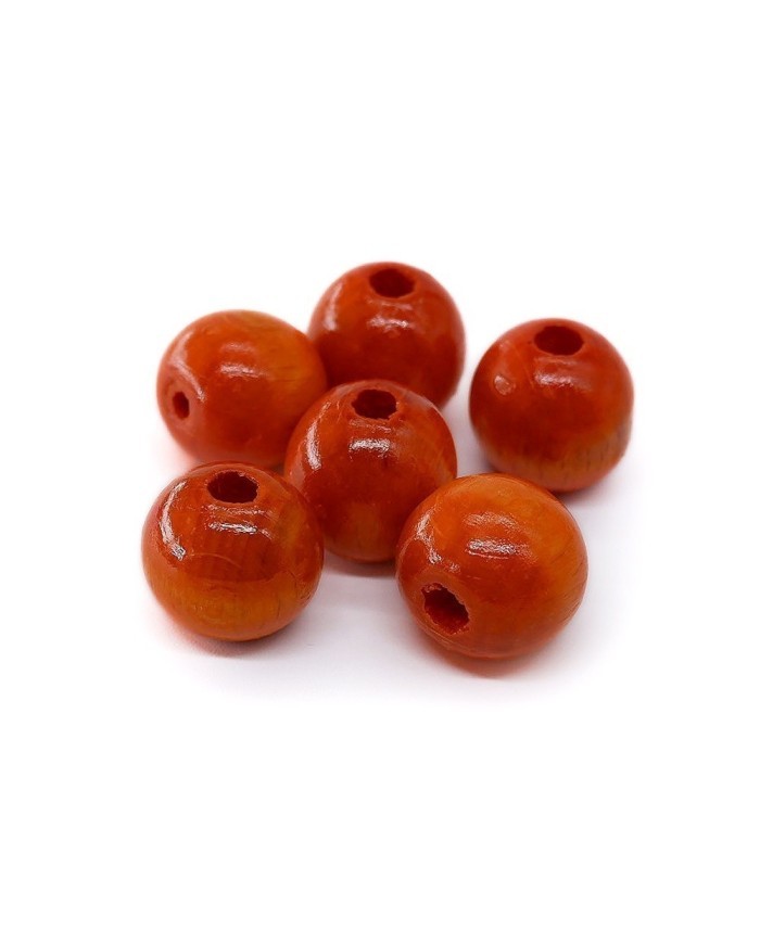 Ahşap Boncuk - 1 Kg Turuncu