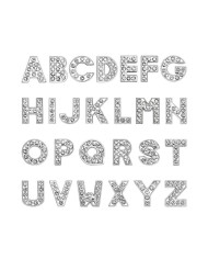 Taşlı Harf - U Harfi -2 Adet