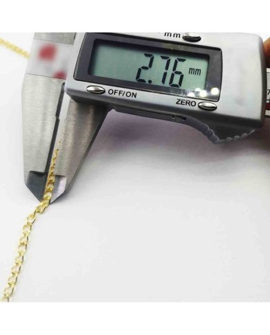 Kolye Zinciri Gold Kaplama 2.76mm - 5 mt