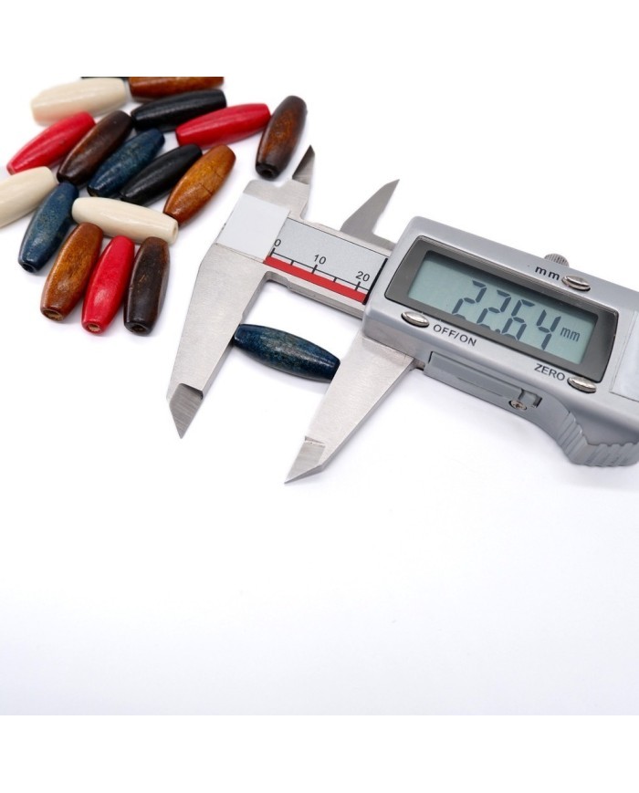 Ahşap Boncuk Arpa İnce Yassı - 1 Kilogram Siyah