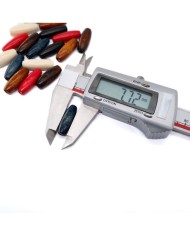 Ahşap Boncuk Arpa İnce Yassı - 1 Kilogram Siyah